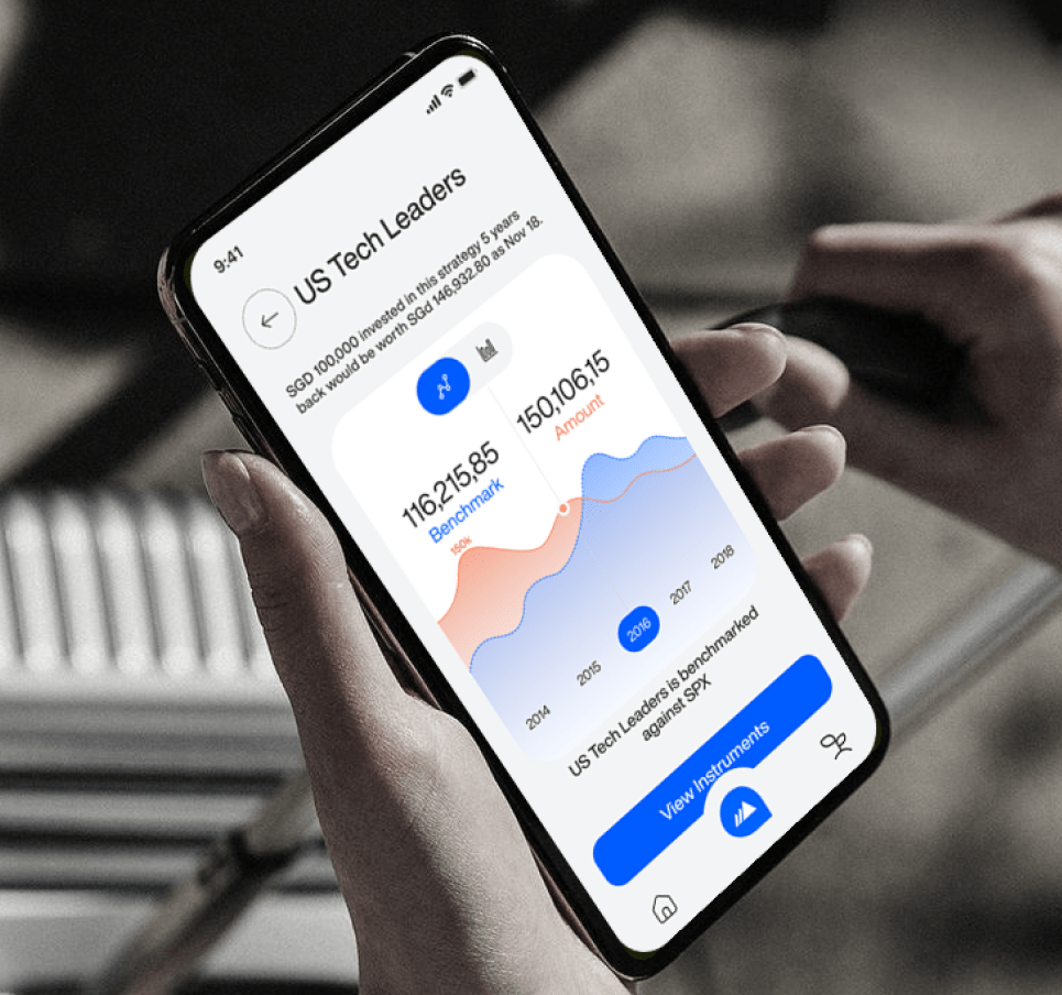 The image of growealth UI mobile mockup designed by wings